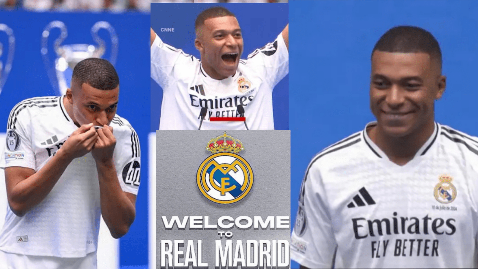 Real Madrid welcome kylian Mbappe